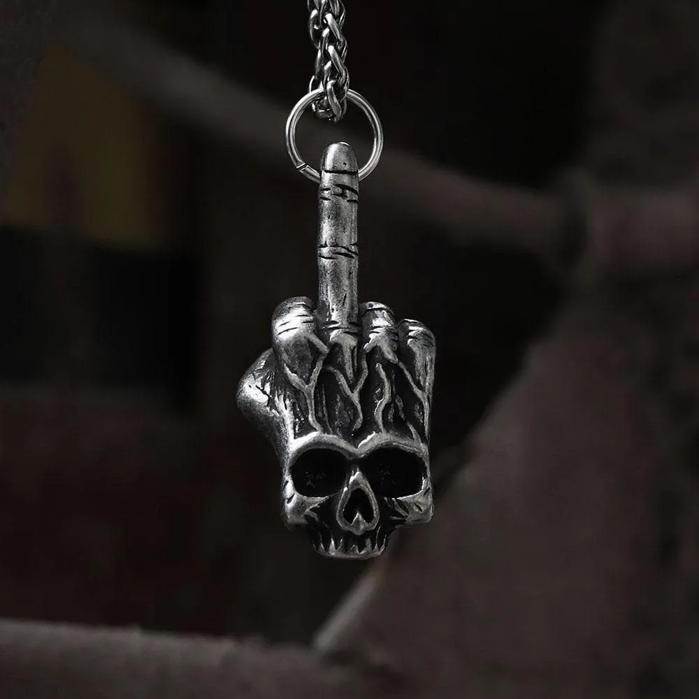 Gothic Dark Rock Stainless Steel Skull Necklace sold by GTHIC product image thumbnail 2
