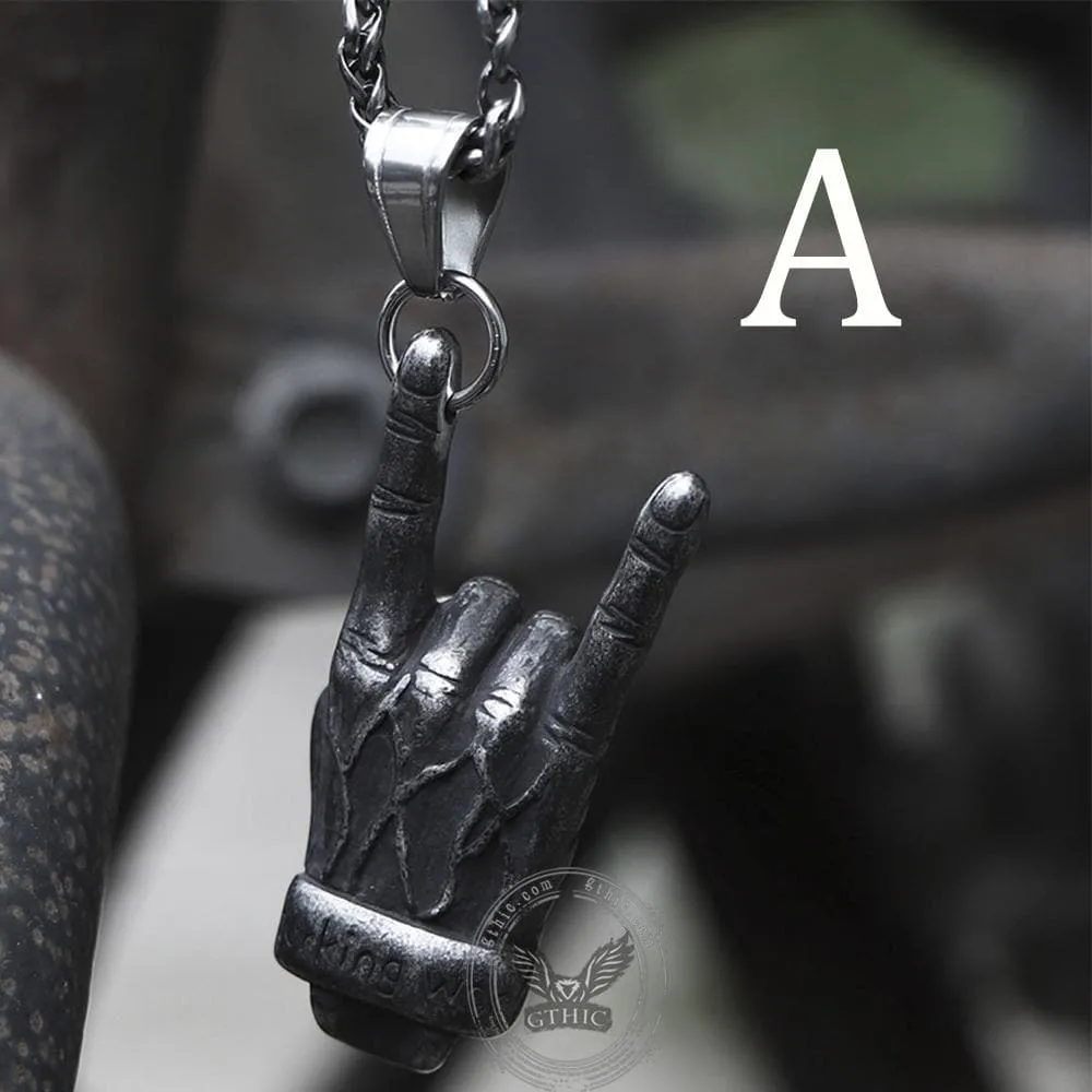 Gothic Dark Rock Stainless Steel Skull Necklace sold by GTHIC product image thumbnail 3