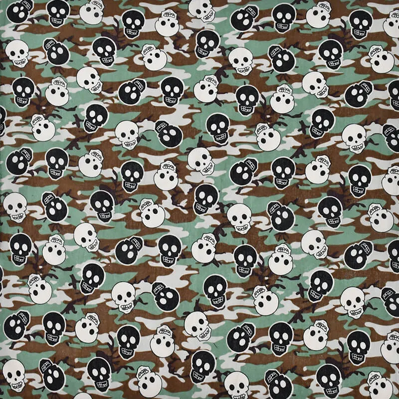 Classic Skulls Print Cotton Square Scarf sold by GTHIC product image thumbnail 3