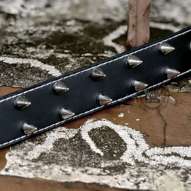 Minimalist Rivets Leather Punk Bracelet sold by GTHIC product image thumbnail 5