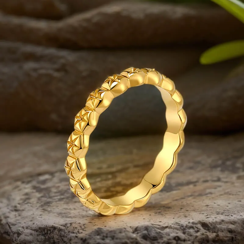 Simple Floral Stainless Steel Band Ring sold by GTHIC product image thumbnail 3