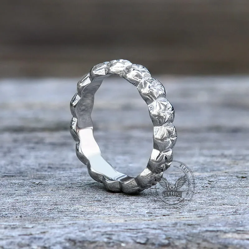 Simple Floral Stainless Steel Band Ring sold by GTHIC product image thumbnail 5