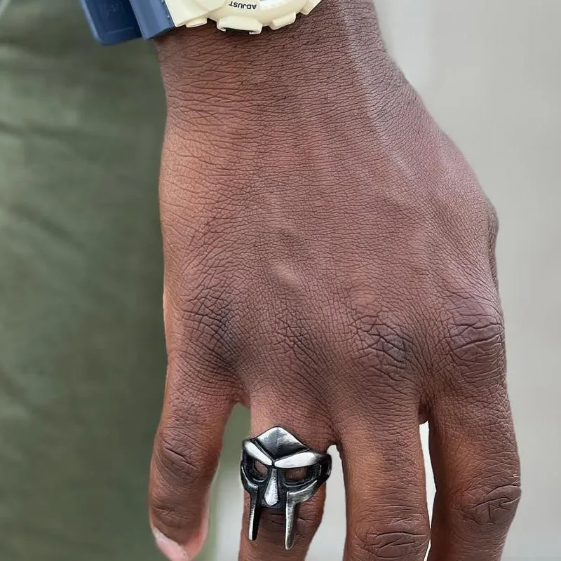MF DOOM Mask Stainless Steel Ring sold by GTHIC product image thumbnail 3