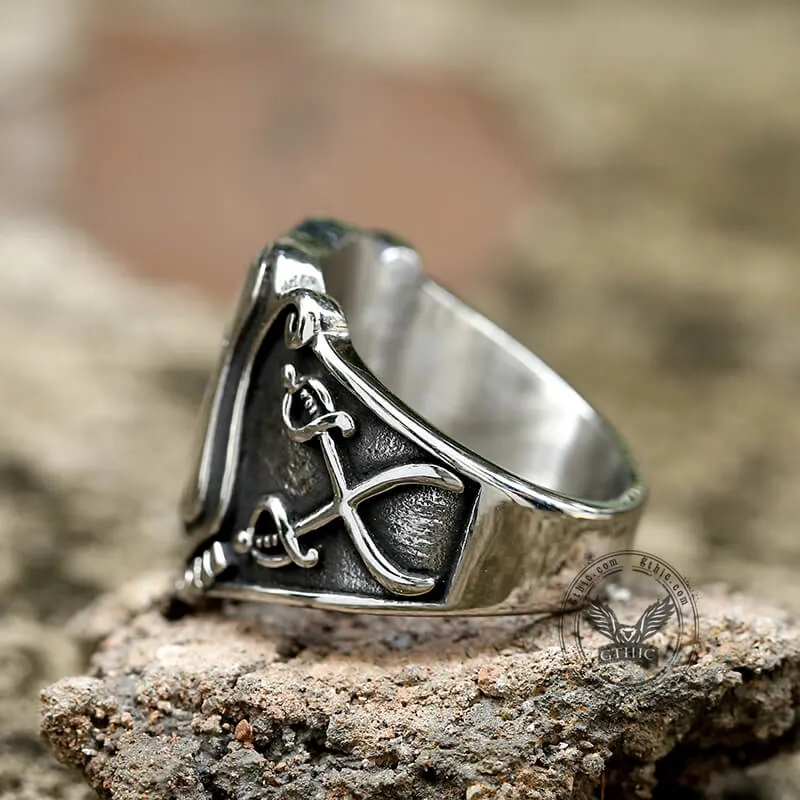 Paladin Shield Stainless Steel Ring sold by GTHIC product image thumbnail 4