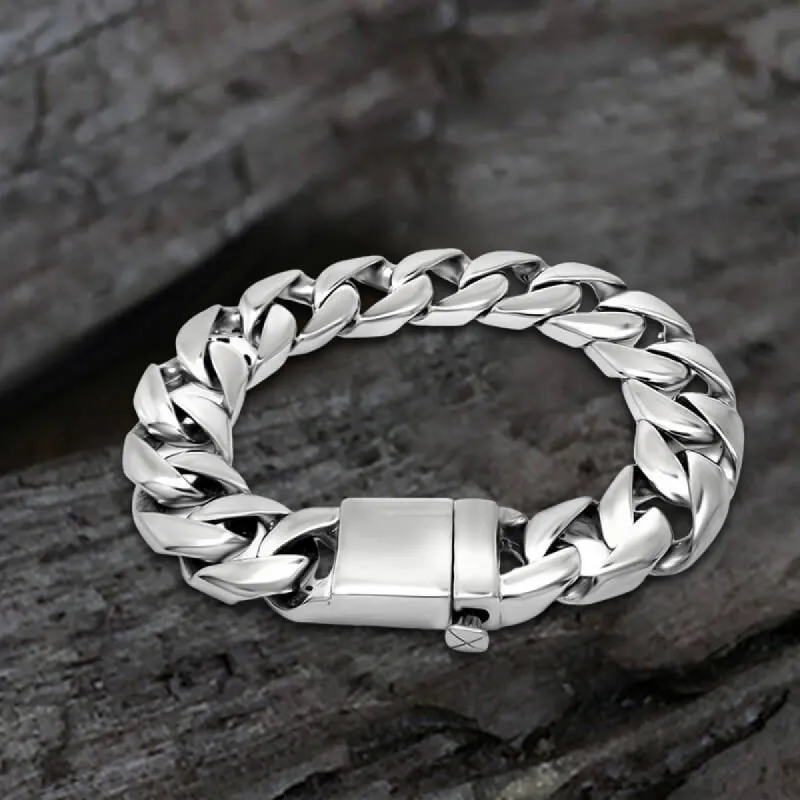 Thick Cuban Link Stainless Steel Bracelet sold by GTHIC