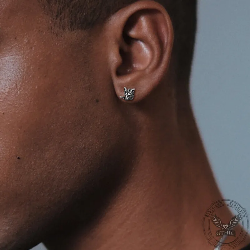 Vintage Wolf Head Stainless Steel Earrings sold by GTHIC product image thumbnail 2