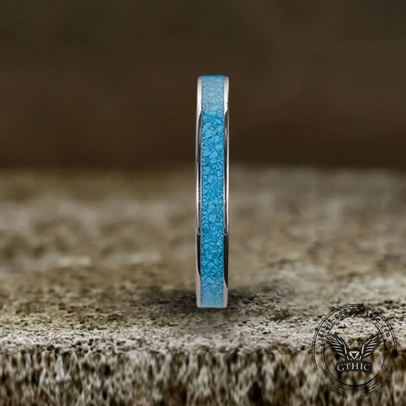 3mm Turquoise Band Titanium Ring sold by GTHIC product image thumbnail 4