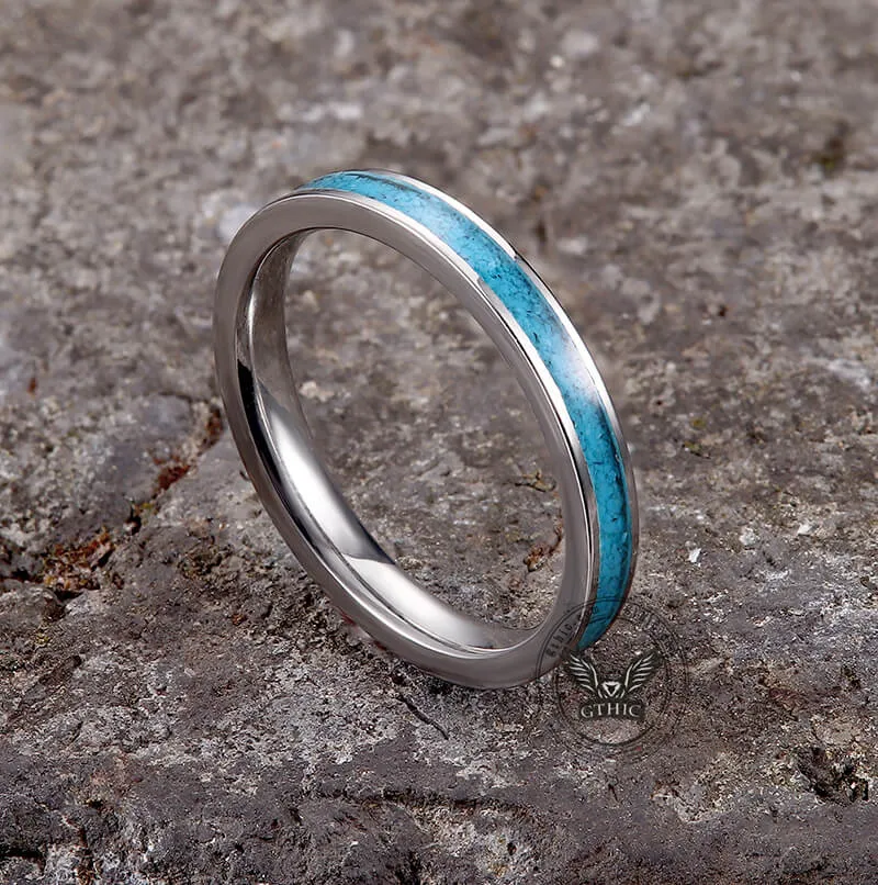 3mm Turquoise Band Titanium Ring sold by GTHIC product image thumbnail 5