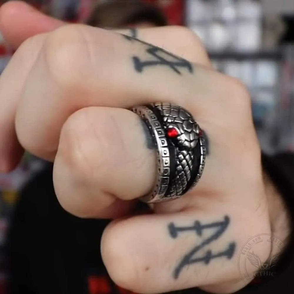 Ouroboros Stainless Steel Mythology Ring sold by GTHIC product image thumbnail 4