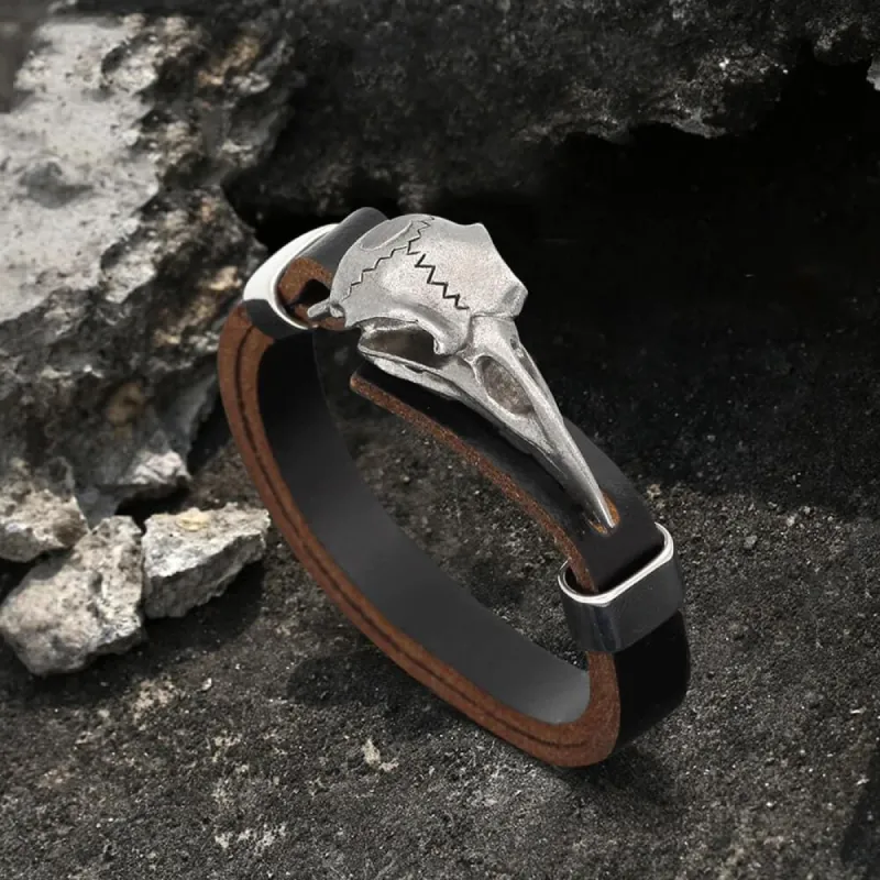Viking Crow Head Stainless Steel Bracelet sold by GTHIC