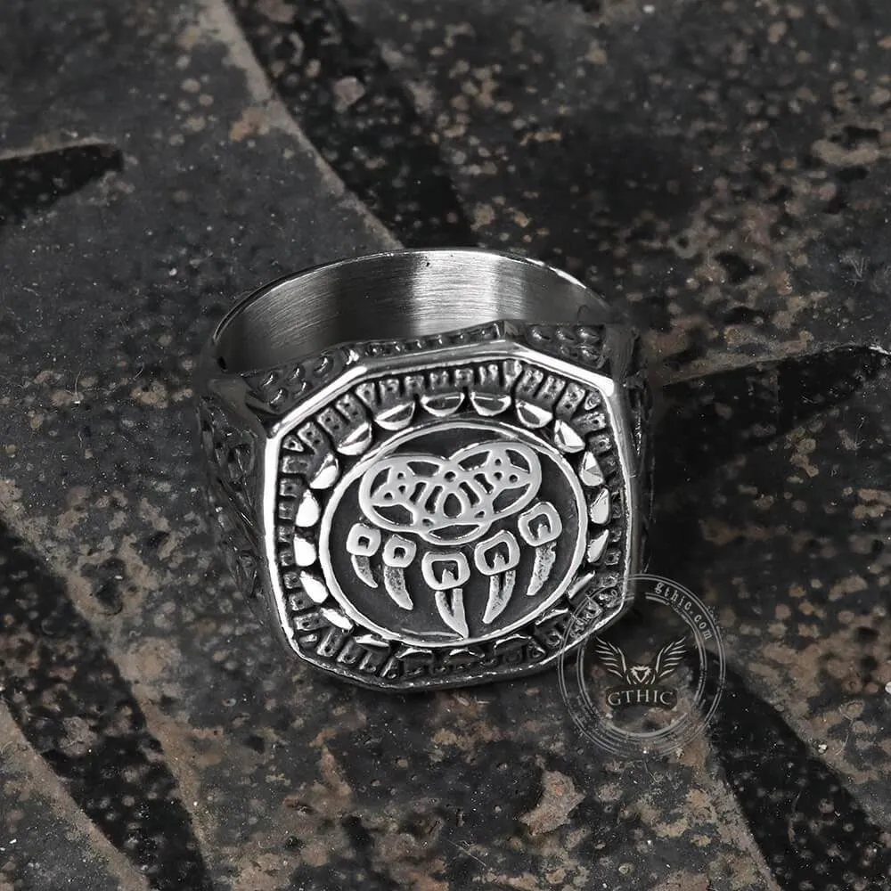 Nordic Bear Paw Stainless Steel Viking Ring sold by GTHIC product image thumbnail 5