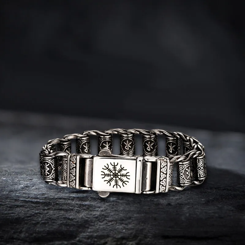 Nordic Viking Rune Stainless Steel Bracelet sold by GTHIC product image thumbnail 4