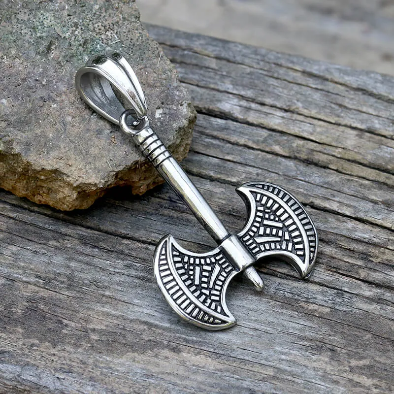 Viking Battle Axe Stainless Steel Pendant sold by GTHIC product image thumbnail 3
