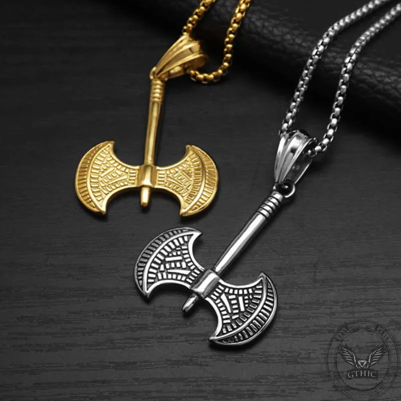 Viking Battle Axe Stainless Steel Pendant sold by GTHIC