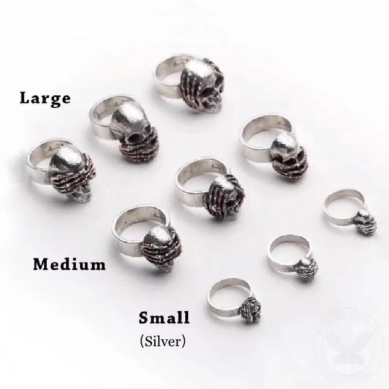 Dark 925 Silver Skull Ring sold by GTHIC product image thumbnail 4