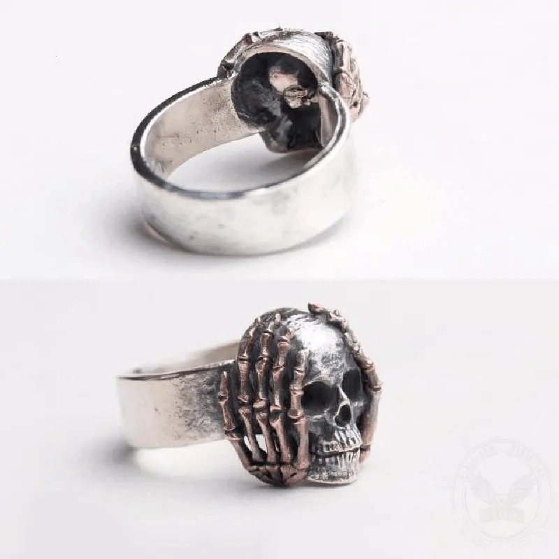 Dark 925 Silver Skull Ring sold by GTHIC product image thumbnail 3