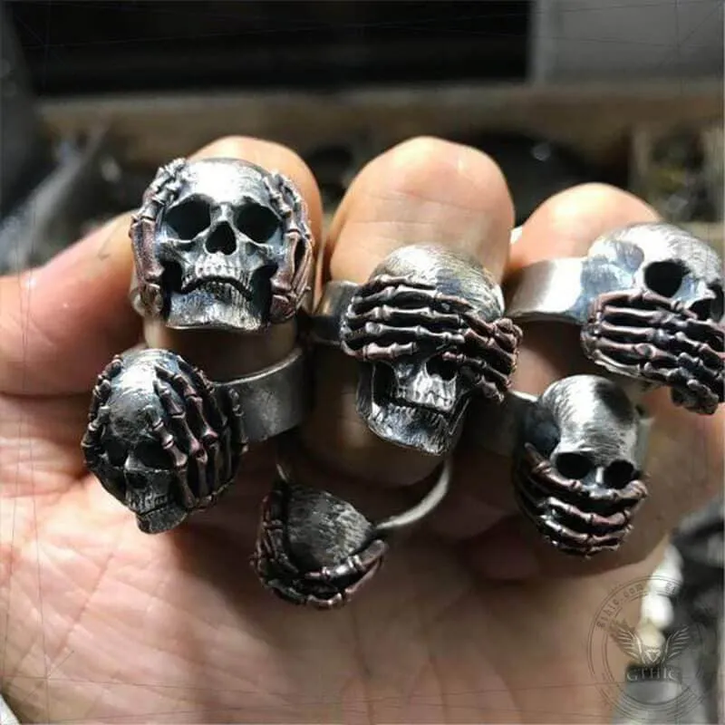 Dark 925 Silver Skull Ring sold by GTHIC product image thumbnail 2