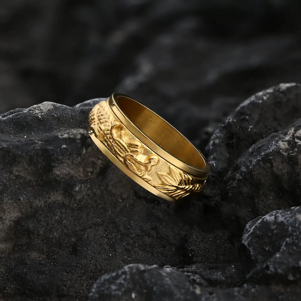 Chinese Dragon Stainless Steel Spinner Ring sold by GTHIC product image thumbnail 4