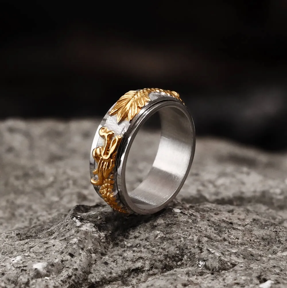 Chinese Dragon Stainless Steel Spinner Ring sold by GTHIC product image thumbnail 5
