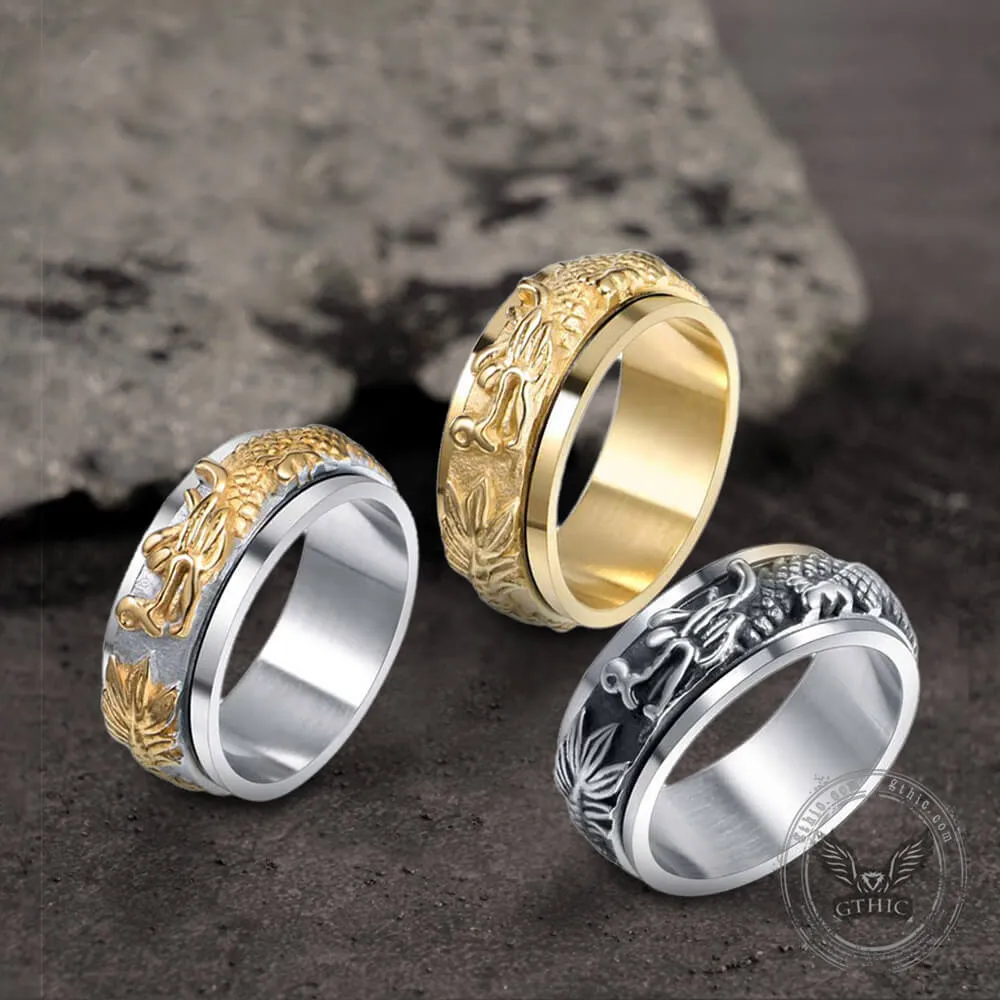 Chinese Dragon Stainless Steel Spinner Ring sold by GTHIC product image thumbnail 3