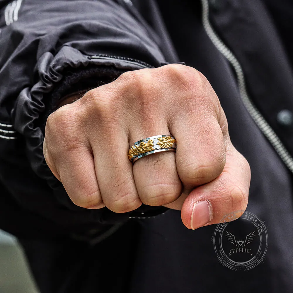 Chinese Dragon Stainless Steel Spinner Ring sold by GTHIC product image thumbnail 2