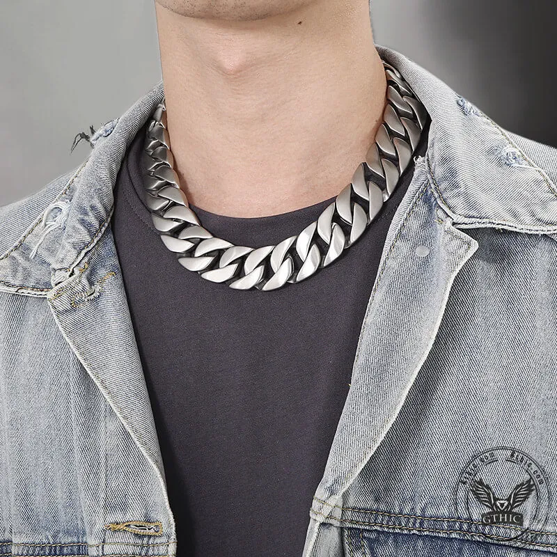 Wide Stainless Steel Cuban Link Necklace sold by GTHIC product image thumbnail 2