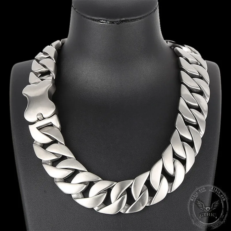 Wide Stainless Steel Cuban Link Necklace sold by GTHIC product image thumbnail 3