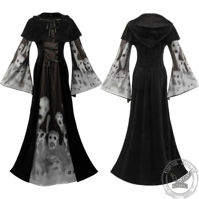 Skeleton Queen Gothic Dress Halloween Costume sold by GTHIC