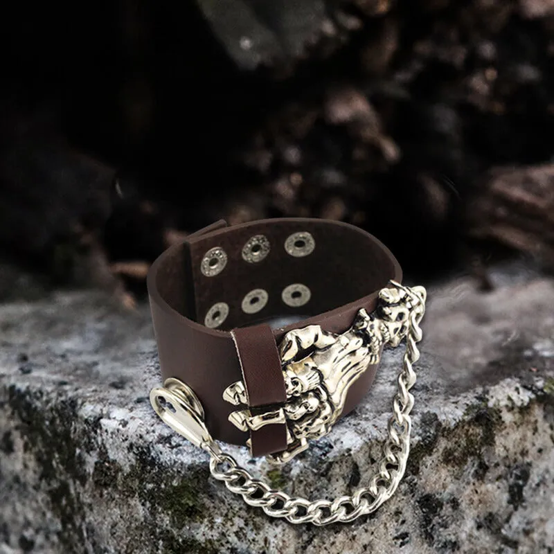Punk Skeleton Hand Alloy Bracelet sold by GTHIC product image thumbnail 4