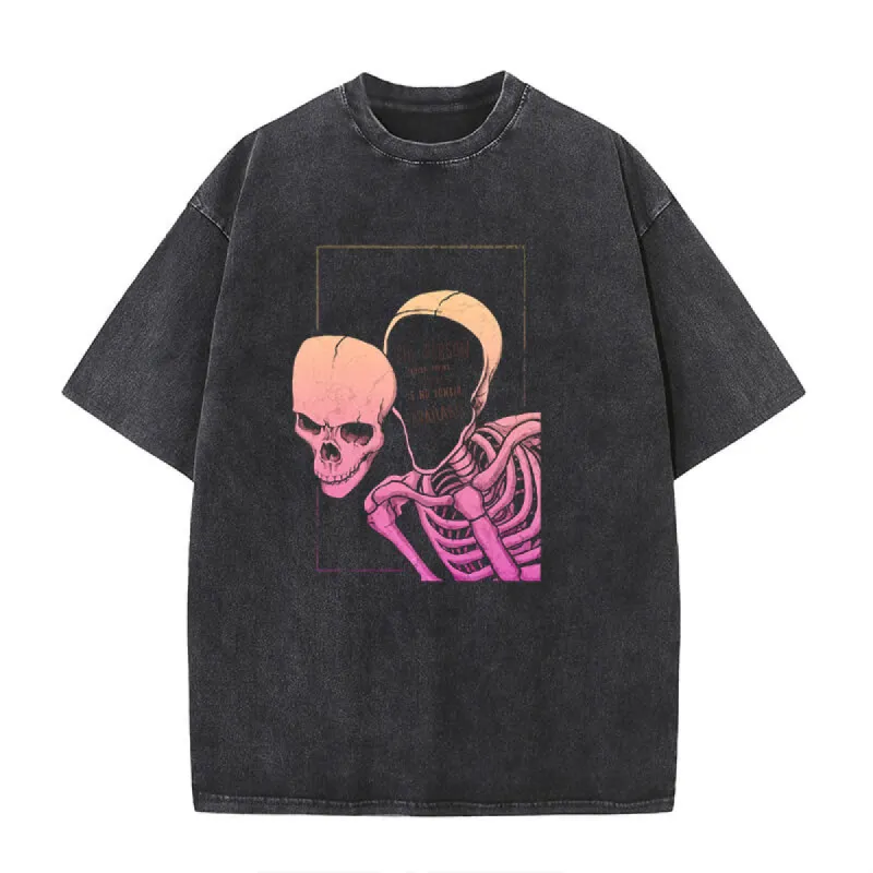 Disconnected Skull Art Vintage Washed T-shirt sold by GTHIC