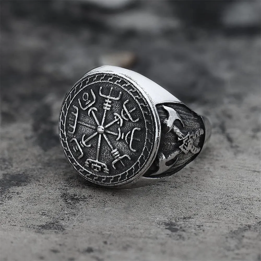 Viking Compass Vegvisir Stainless Steel Ring sold by GTHIC
