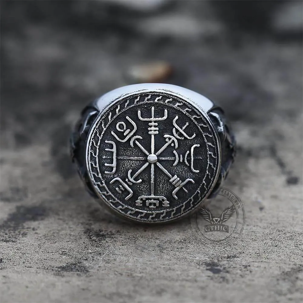 Viking Compass Vegvisir Stainless Steel Ring sold by GTHIC product image thumbnail 3