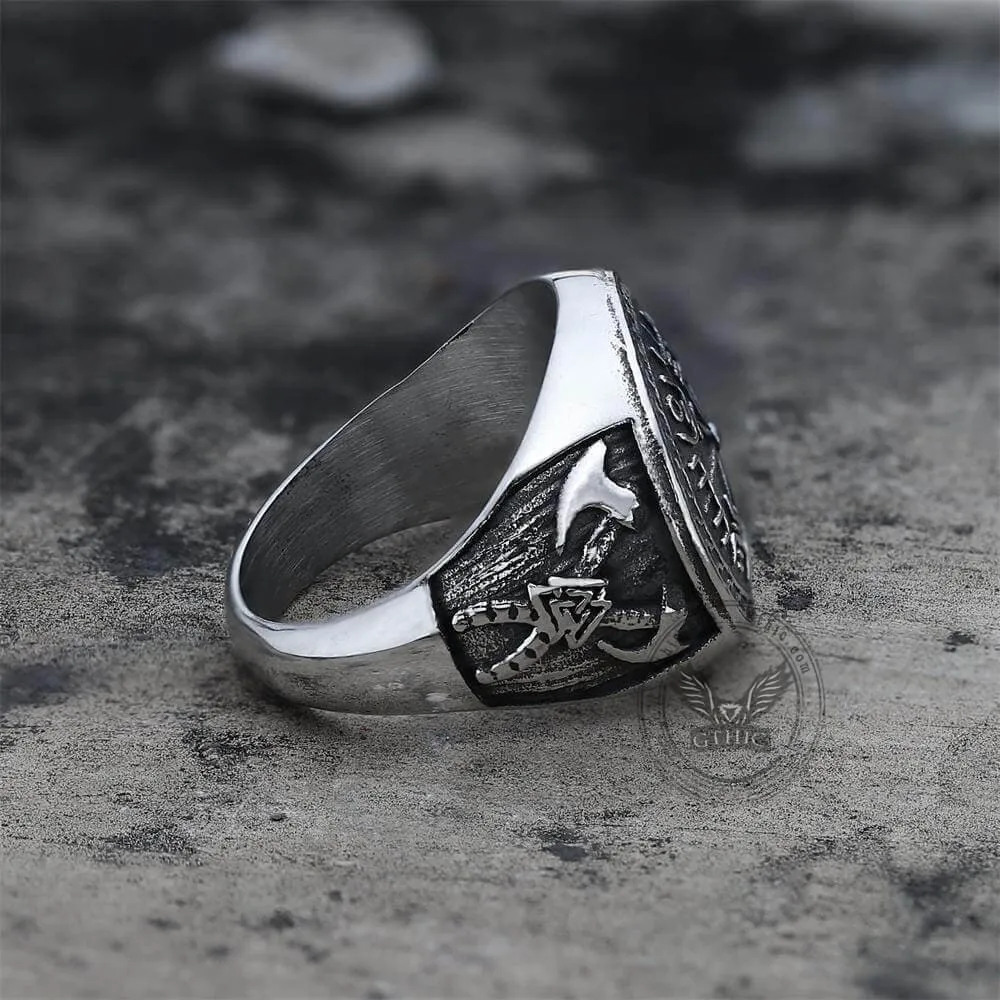 Viking Compass Vegvisir Stainless Steel Ring sold by GTHIC product image thumbnail 5