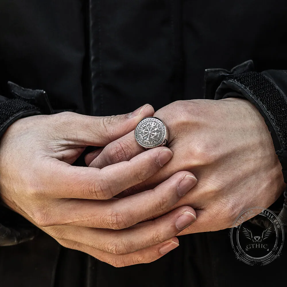 Viking Compass Vegvisir Stainless Steel Ring sold by GTHIC product image thumbnail 2