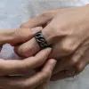 Weave Pattern Stainless Steel Ring sold by GTHIC