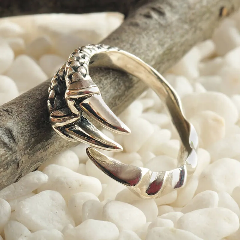 Dragon Claw Sterling Silver Open Ring sold by GTHIC