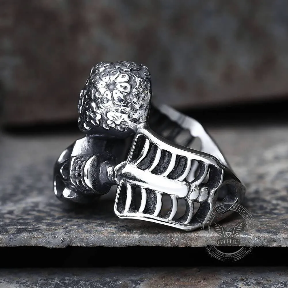 Double Skulls Stainless Steel Ring sold by GTHIC product image thumbnail 4
