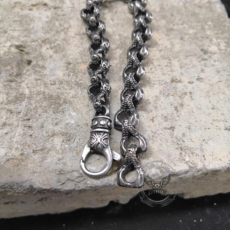 Skull Octopus Stainless Steel Biker Bracelet sold by GTHIC product image thumbnail 5