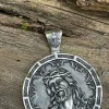 Two-sided Jesus Thorns Crown Sterling Silver Pendant sold by GTHIC