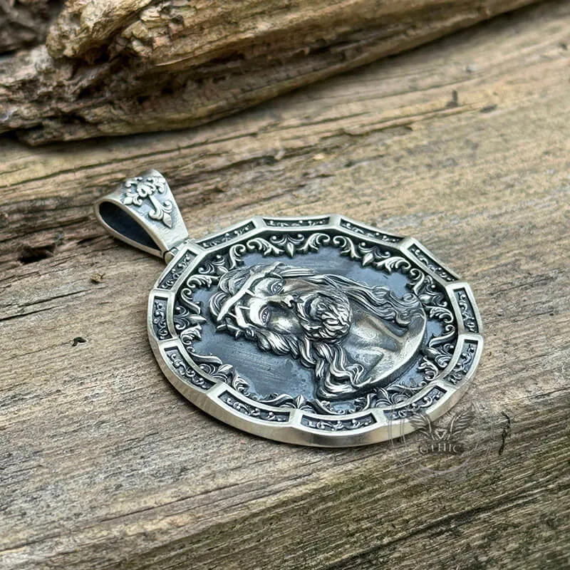 Two-sided Jesus Thorns Crown Sterling Silver Pendant sold by GTHIC product image thumbnail 5