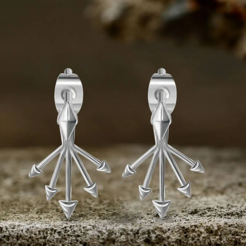 Punk Geometric Stainless Steel Front-back Earrings sold by GTHIC