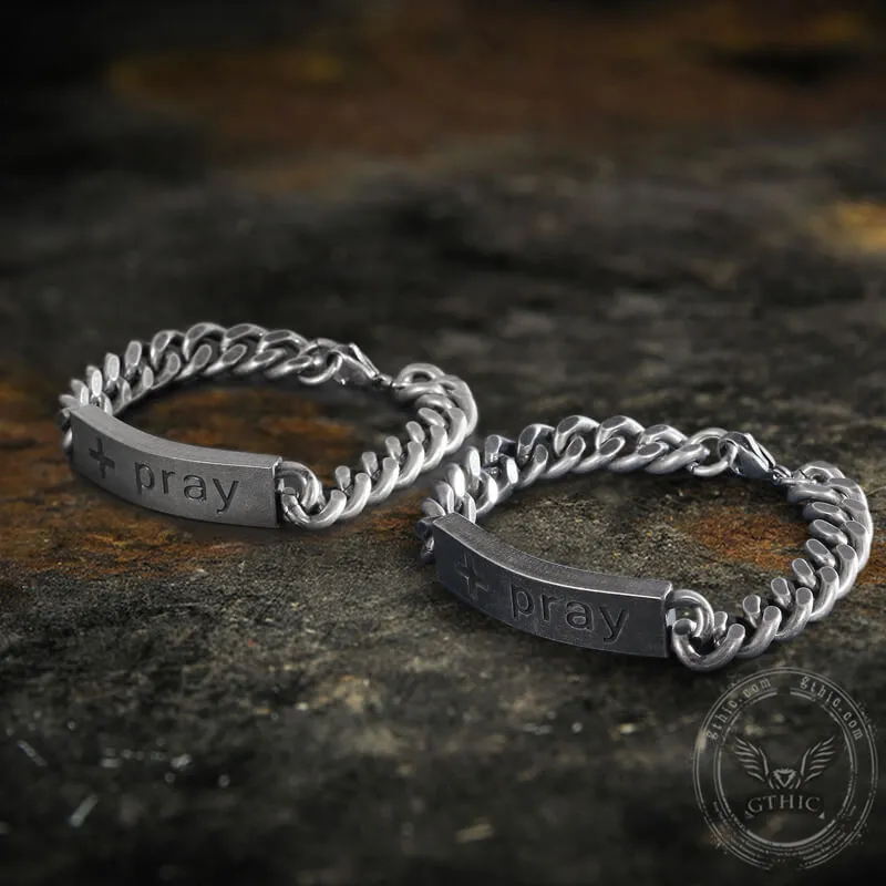 Simple Cross Prayer Men's Bracelet sold by GTHIC product image thumbnail 4