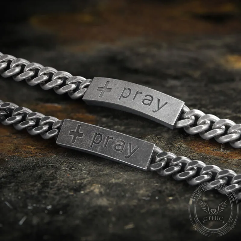 Simple Cross Prayer Men's Bracelet sold by GTHIC product image thumbnail 5
