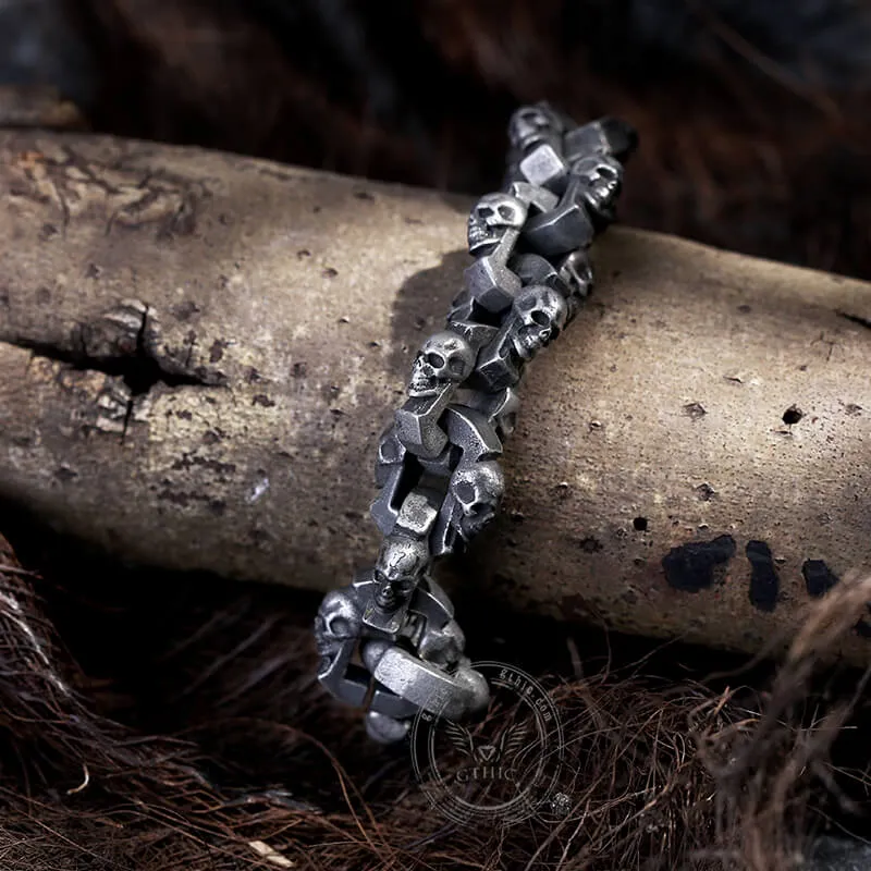 Vintage Leopard Head Stainless Steel Skull Bracelet sold by GTHIC product image thumbnail 4