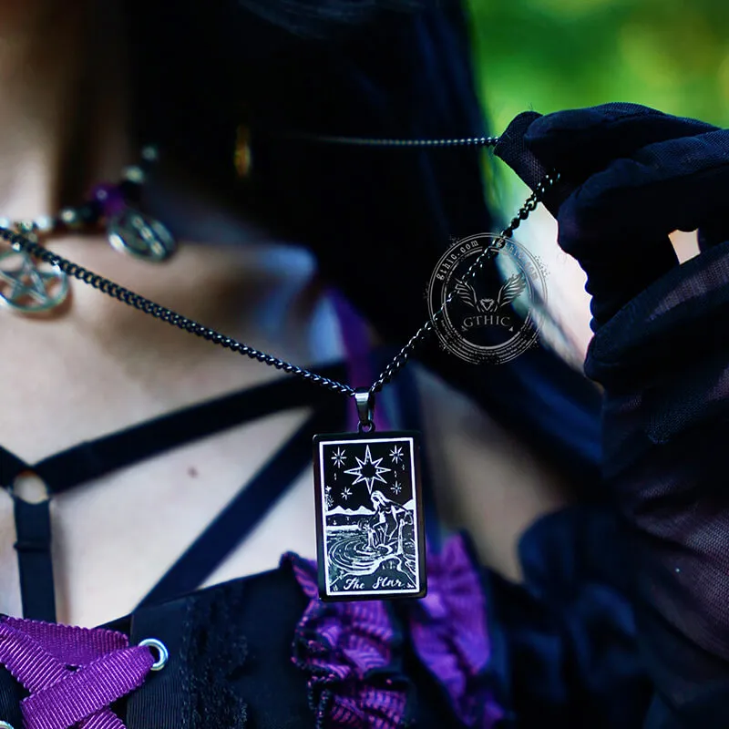 The Star Major Arcana Tarot Stainless Steel Necklace sold by GTHIC product image thumbnail 2