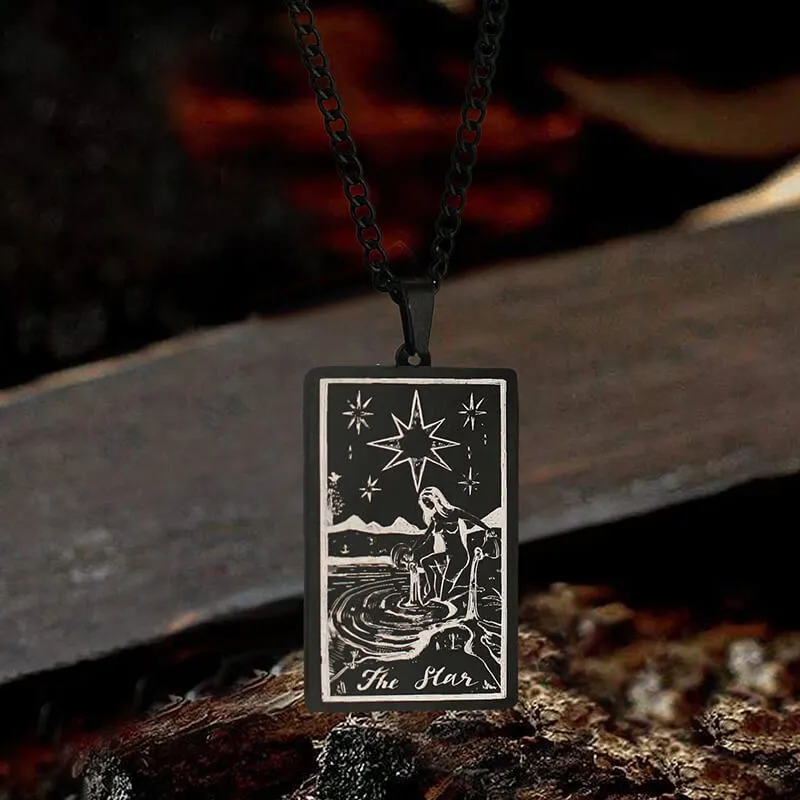 The Star Major Arcana Tarot Stainless Steel Necklace sold by GTHIC product image thumbnail 4