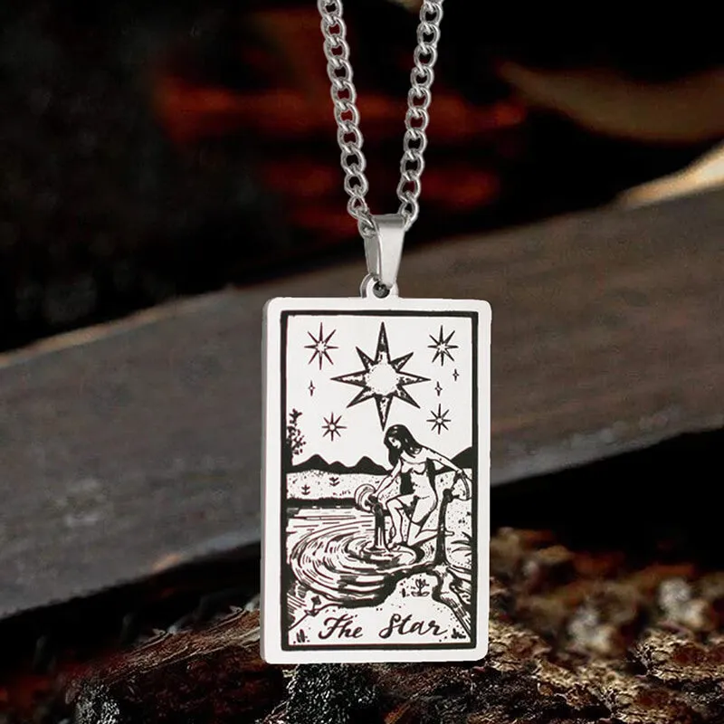 The Star Major Arcana Tarot Stainless Steel Necklace sold by GTHIC