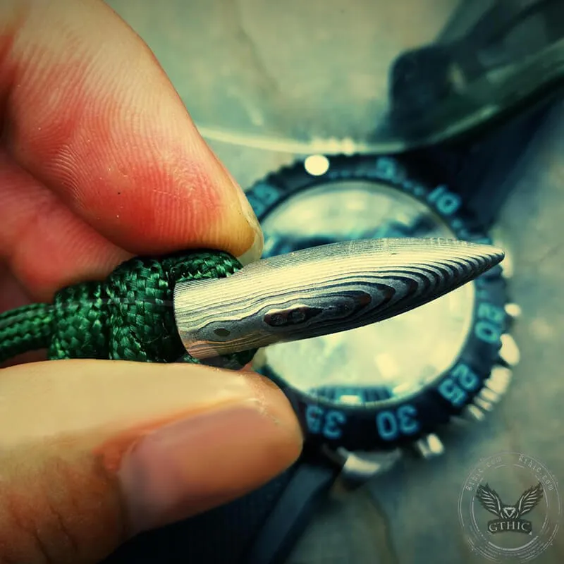 Bullet Shape Damascus Steel Pendant sold by GTHIC