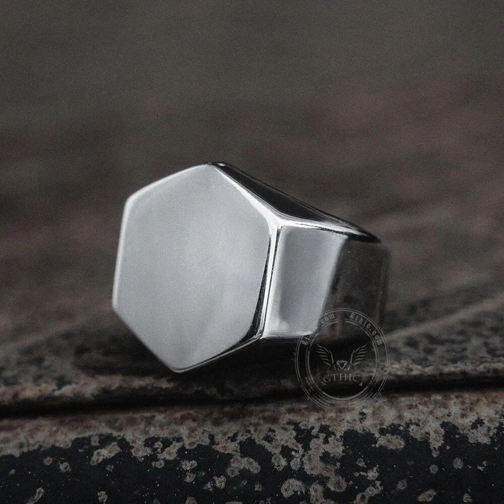 Classic Hexagon Stainless Steel Ring sold by GTHIC