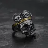King Skull Crown Sterling Silver Brass Ring sold by GTHIC
